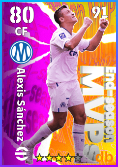 Alexis Sánchez — CF, OVR 80, MAX 91