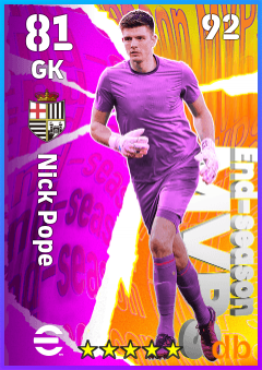Nick Pope — GK, OVR 81, MAX 92