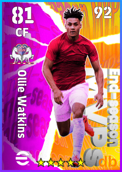 Ollie Watkins — CF, OVR 81, MAX 92