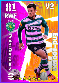 Pedro Gonçalves — RWF, OVR 81, MAX 92