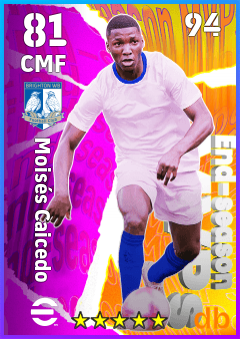 Moisés Caicedo — CMF, OVR 81, MAX 94