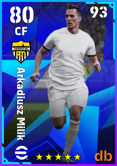 Arkadiusz Milik — CF, OVR 80, MAX 93