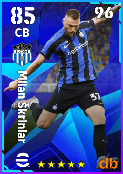 Milan Škriniar — CB, OVR 85, MAX 96