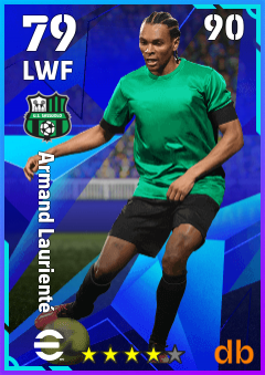Armand Laurienté — LWF, OVR 79, MAX 90