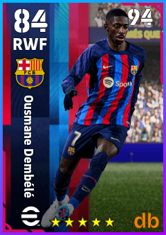 Ousmane Dembélé — RWF, OVR 84, MAX 94
