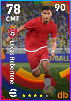 Lucas Robertone — CMF, OVR 78, MAX 90