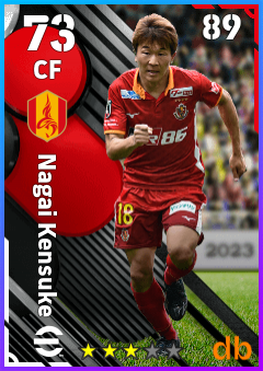 Nagai Kensuke — CF, OVR 73, MAX 89