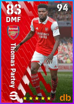 Thomas Partey — DMF, OVR 83, MAX 94