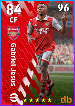Gabriel Jesus — CF, OVR 84, MAX 96