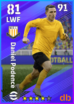 Daniel Podence — LWF, OVR 81, MAX 91