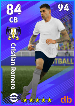 Cristian Romero — CB, OVR 84, MAX 94