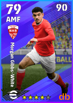 Morgan Gibbs-White — AMF, OVR 79, MAX 90