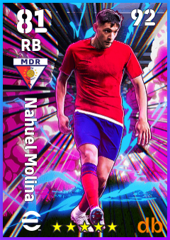 Nahuel Molina — RB, OVR 81, MAX 92