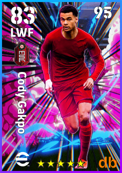 Cody Gakpo — LWF, OVR 83, MAX 95