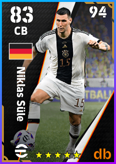Niklas Süle — CB, OVR 83, MAX 94