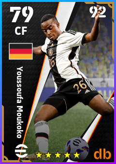 Youssoufa Moukoko — CF, OVR 79, MAX 92