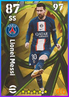 Lionel Messi — SS, OVR 87, MAX 97