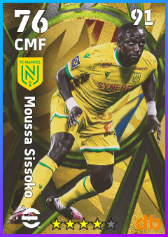 Moussa Sissoko — CMF, OVR 76, MAX 91