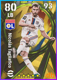 Nicolás Tagliafico — LB, OVR 80, MAX 93