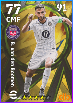 B. van den Boomen — CMF, OVR 77, MAX 91