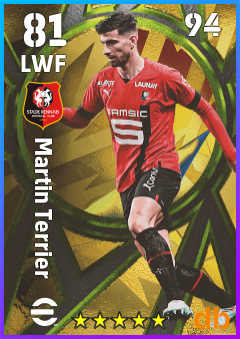 Martin Terrier — LWF, OVR 81, MAX 94