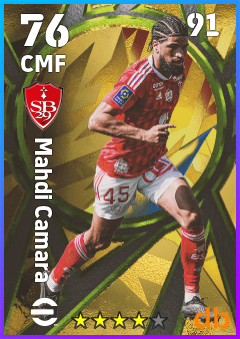 Mahdi Camara — CMF, OVR 76, MAX 91