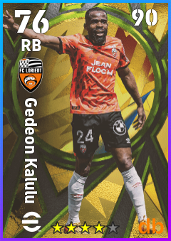 Gedeon Kalulu — RB, OVR 76, MAX 90