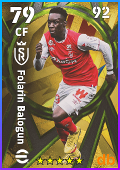 Folarin Balogun — CF, OVR 79, MAX 92