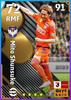 Mito Shunsuke — RMF, OVR 72, MAX 91