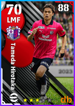 Tameda Hirotaka — LMF, OVR 70, MAX 88