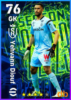 Yehvann Diouf — GK, OVR 76, MAX 76