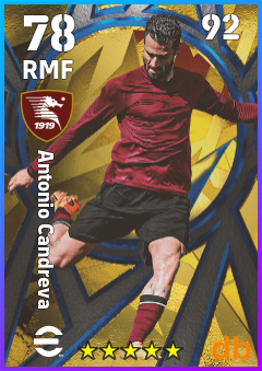 Antonio Candreva — RMF, OVR 78, MAX 92