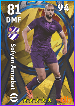 Sofyan Amrabat eFootball player card