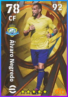 Álvaro Negredo — CF, OVR 78, MAX 92