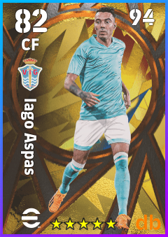 Iago Aspas — CF, OVR 82, MAX 94