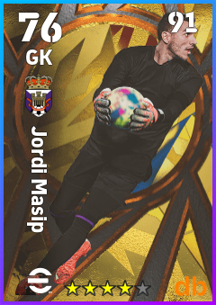 Jordi Masip — GK, OVR 76, MAX 91