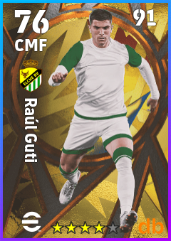 Raúl Guti — CMF, OVR 76, MAX 91