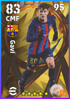 Gavi — CMF, OVR 83, MAX 95