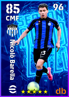 Nicolò Barella — CMF, OVR 85, MAX 96