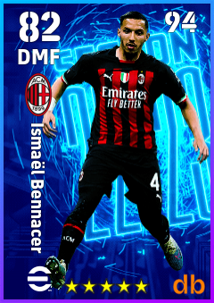 Ismaël Bennacer — DMF, OVR 82, MAX 94