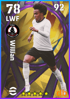 Willian — LWF, OVR 78, MAX 92