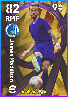 James Maddison — RMF, OVR 82, MAX 94