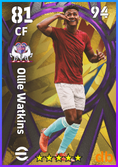 Ollie Watkins — CF, OVR 81, MAX 94