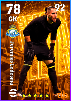 Jeremías Ledesma — GK, OVR 78, MAX 92