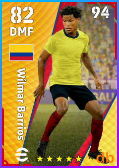 Wílmar Barrios — DMF, OVR 82, MAX 94