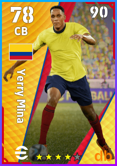 Yerry Mina — CB, OVR 78, MAX 90