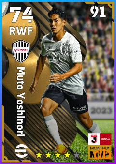 Muto Yoshinori — RWF, OVR 74, MAX 91