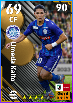 Umeda Kaito — CF, OVR 69, MAX 90