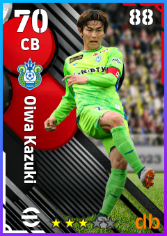 Oiwa Kazuki — CB, OVR 70, MAX 88