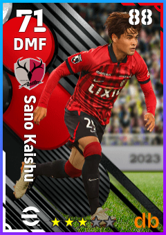 Sano Kaishu — DMF, OVR 71, MAX 88